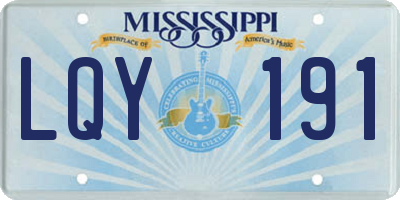 MS license plate LQY191