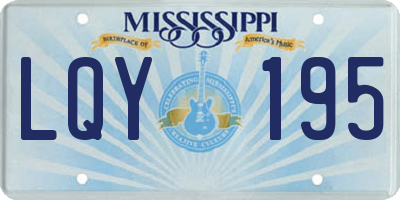 MS license plate LQY195
