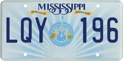 MS license plate LQY196