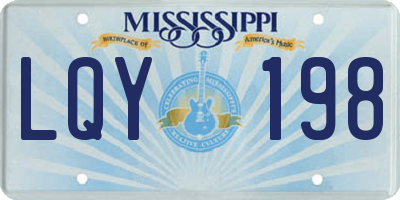 MS license plate LQY198
