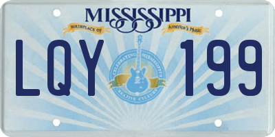 MS license plate LQY199