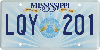 MS license plate LQY201