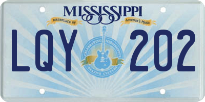 MS license plate LQY202