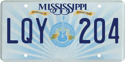 MS license plate LQY204