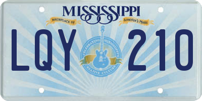 MS license plate LQY210
