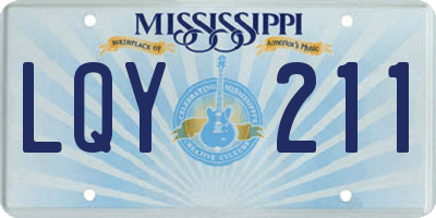 MS license plate LQY211