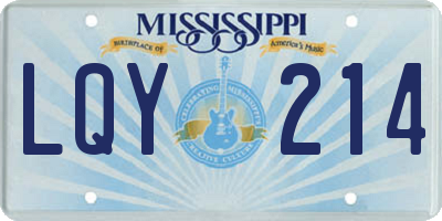 MS license plate LQY214