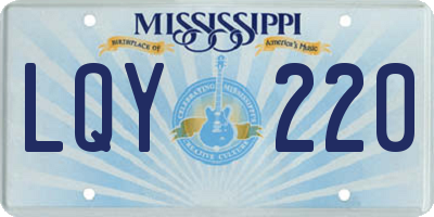 MS license plate LQY220