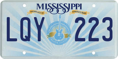 MS license plate LQY223