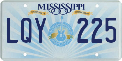 MS license plate LQY225