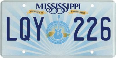 MS license plate LQY226