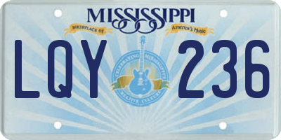 MS license plate LQY236