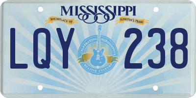 MS license plate LQY238