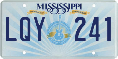 MS license plate LQY241