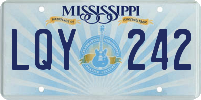 MS license plate LQY242