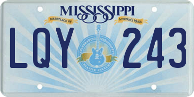 MS license plate LQY243
