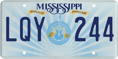 MS license plate LQY244