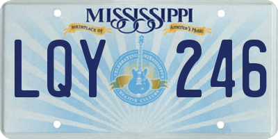 MS license plate LQY246