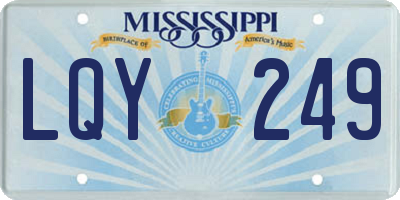 MS license plate LQY249