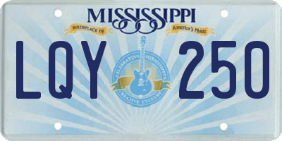 MS license plate LQY250