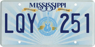 MS license plate LQY251
