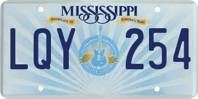 MS license plate LQY254