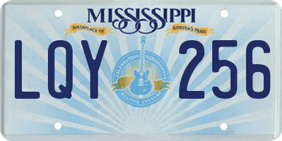 MS license plate LQY256