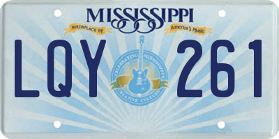 MS license plate LQY261