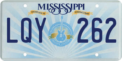 MS license plate LQY262