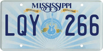 MS license plate LQY266