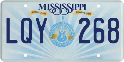 MS license plate LQY268