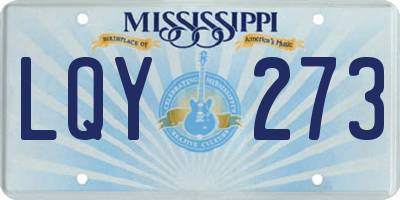 MS license plate LQY273