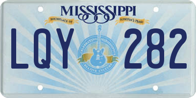 MS license plate LQY282