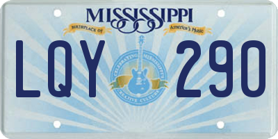 MS license plate LQY290