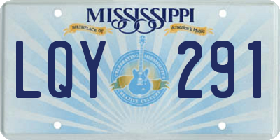 MS license plate LQY291
