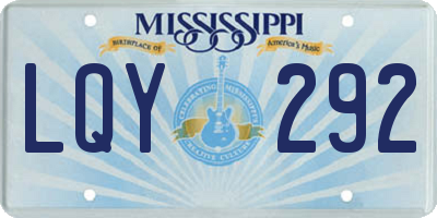 MS license plate LQY292
