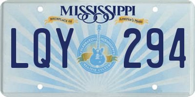 MS license plate LQY294