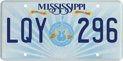 MS license plate LQY296