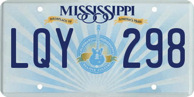 MS license plate LQY298