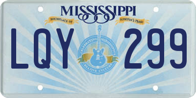 MS license plate LQY299