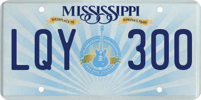 MS license plate LQY300