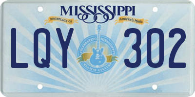 MS license plate LQY302