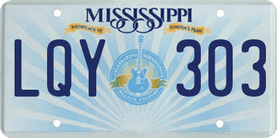 MS license plate LQY303