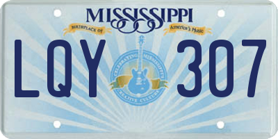 MS license plate LQY307