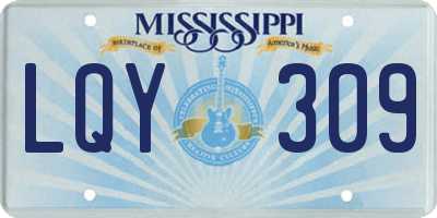 MS license plate LQY309