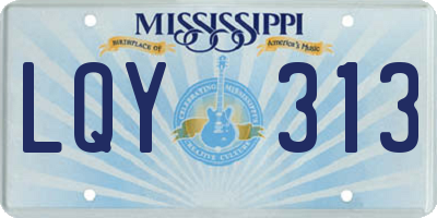 MS license plate LQY313