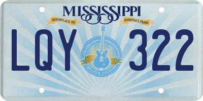 MS license plate LQY322