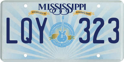 MS license plate LQY323