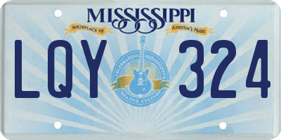 MS license plate LQY324