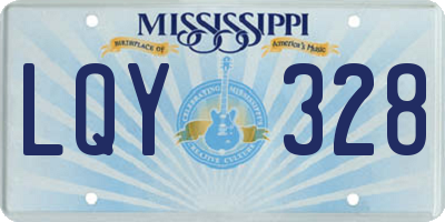 MS license plate LQY328